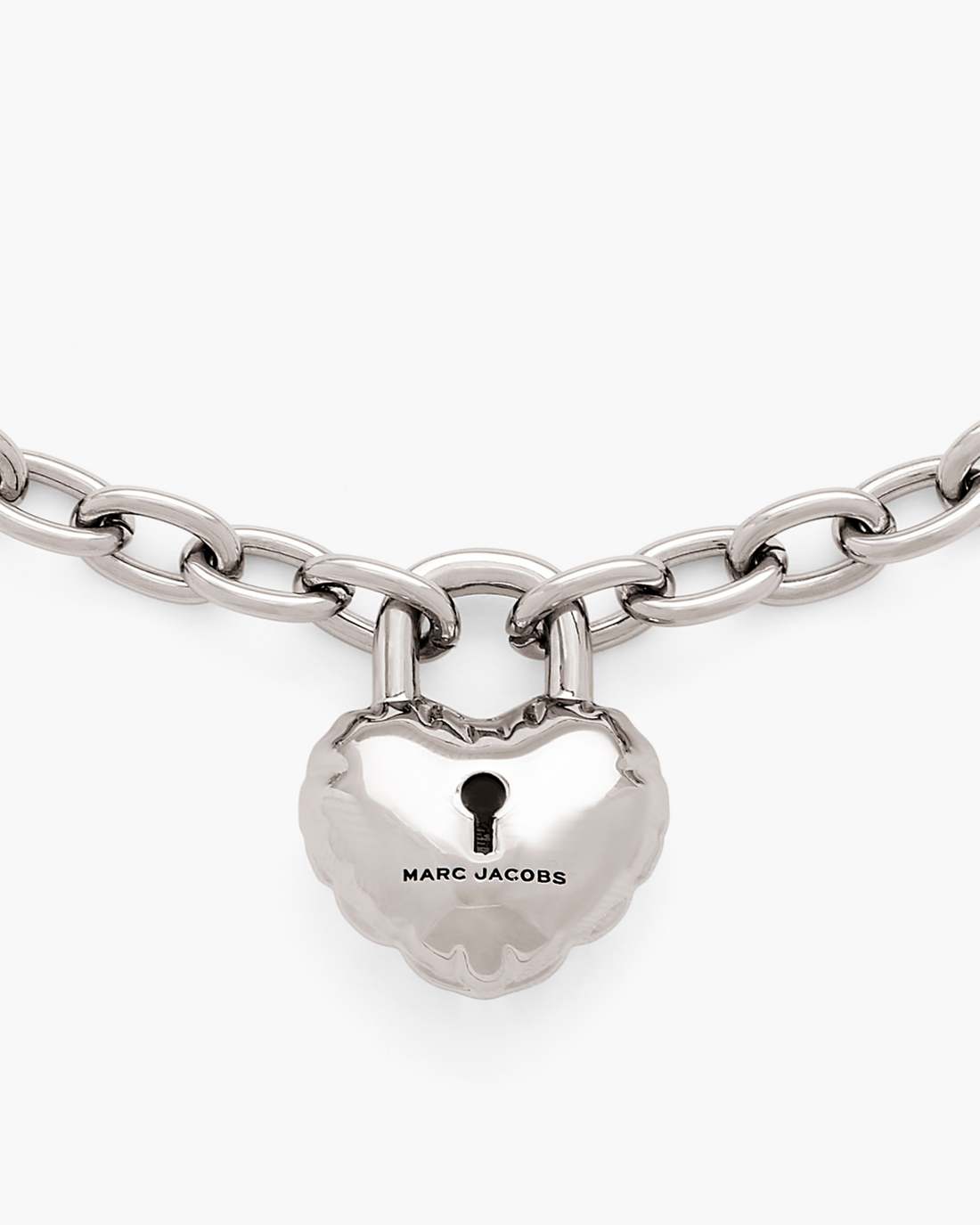 The Heart Balloon Necklace Light Antique Silver - Marc Jacobs