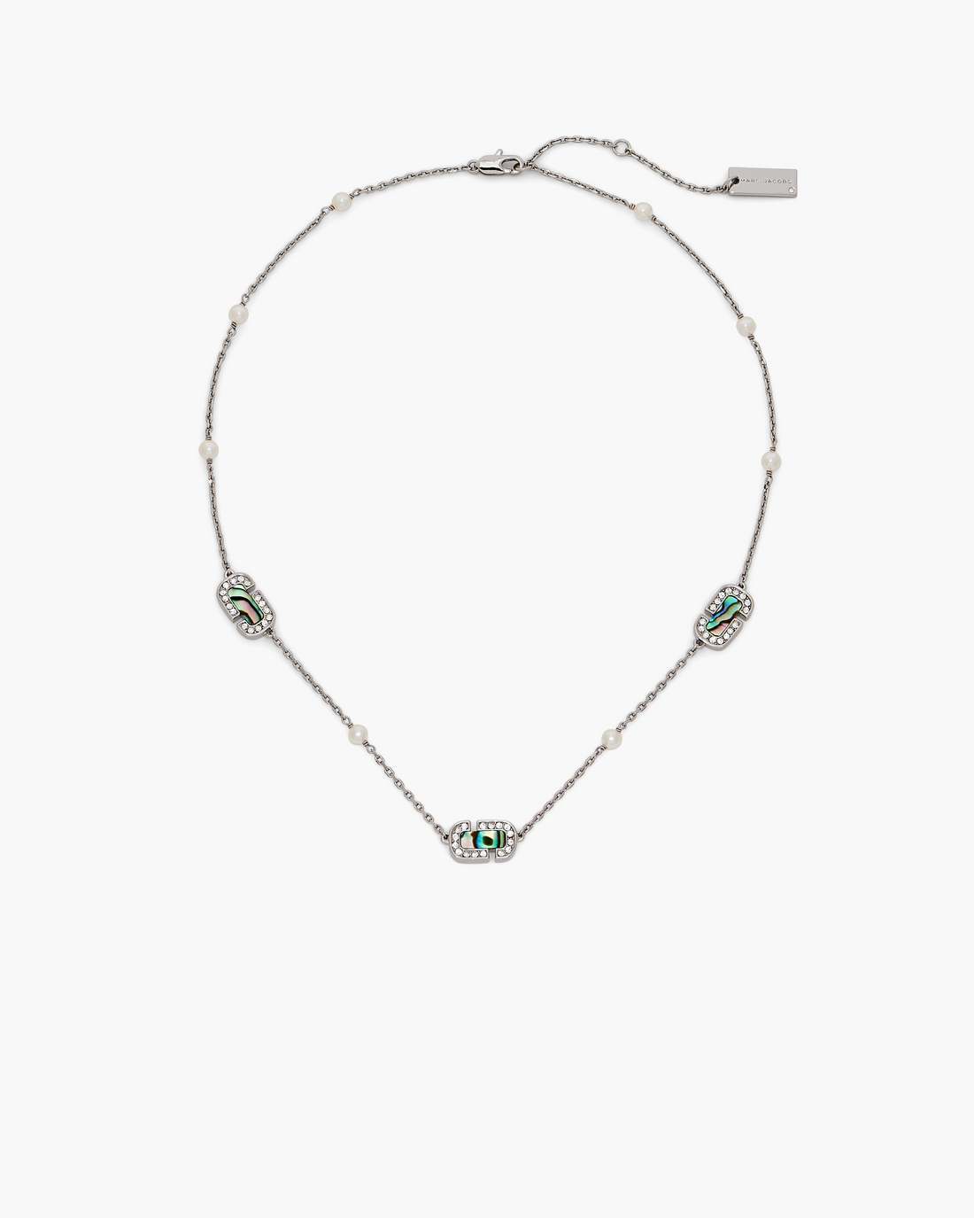 The J Marc Luxe Station Necklace Silver/Crystal - Marc Jacobs
