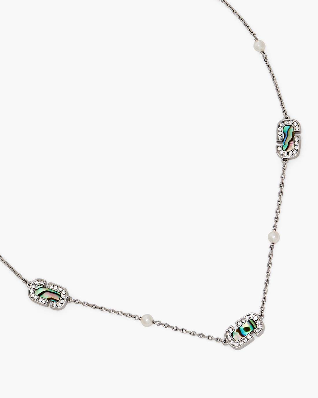 The J Marc Luxe Station Necklace Silver/Crystal - Marc Jacobs