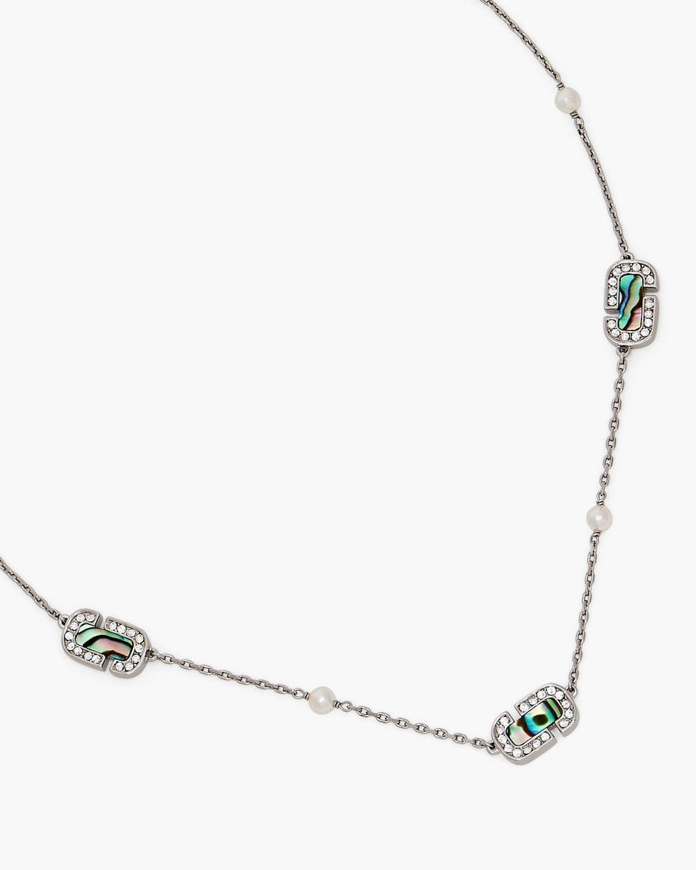 The J Marc Luxe Station Necklace Silver/Crystal - Marc Jacobs