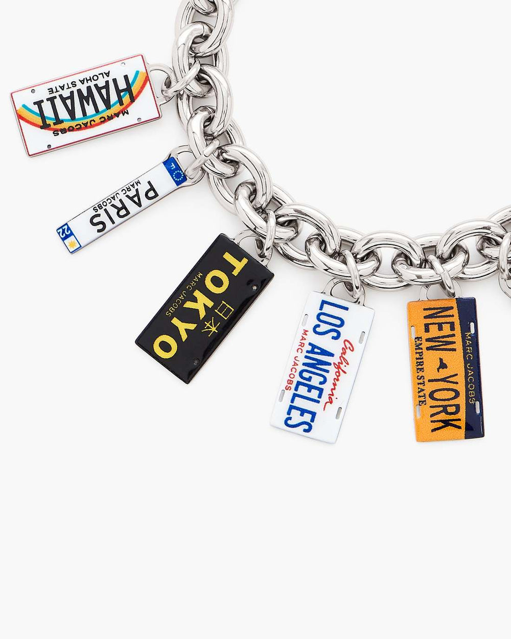 The Cities License Plate Charm Bracelet Silver/Multi - Marc Jacobs