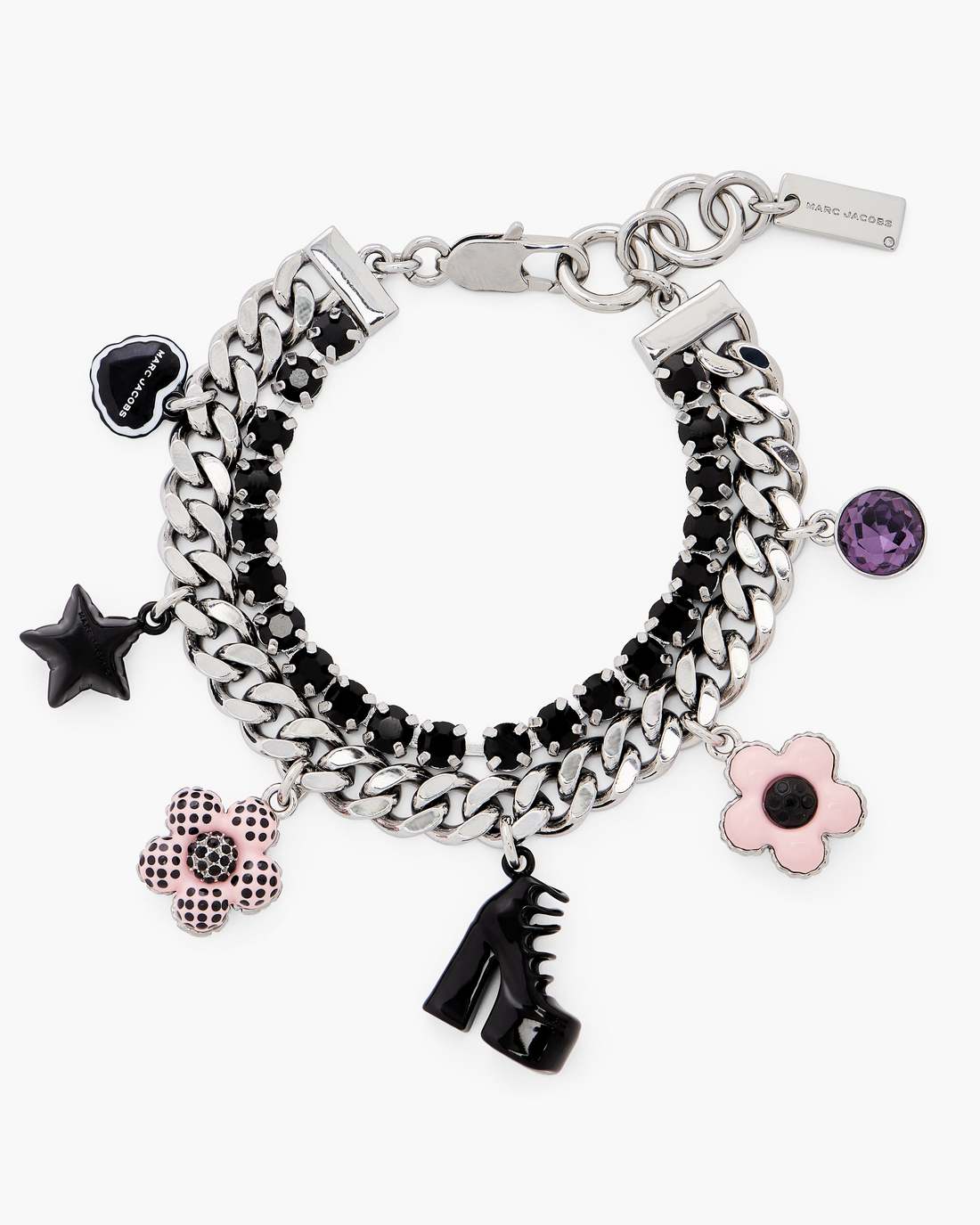 The Mini Icon Dot Charm Bracelet Silver/Multi - Marc Jacobs
