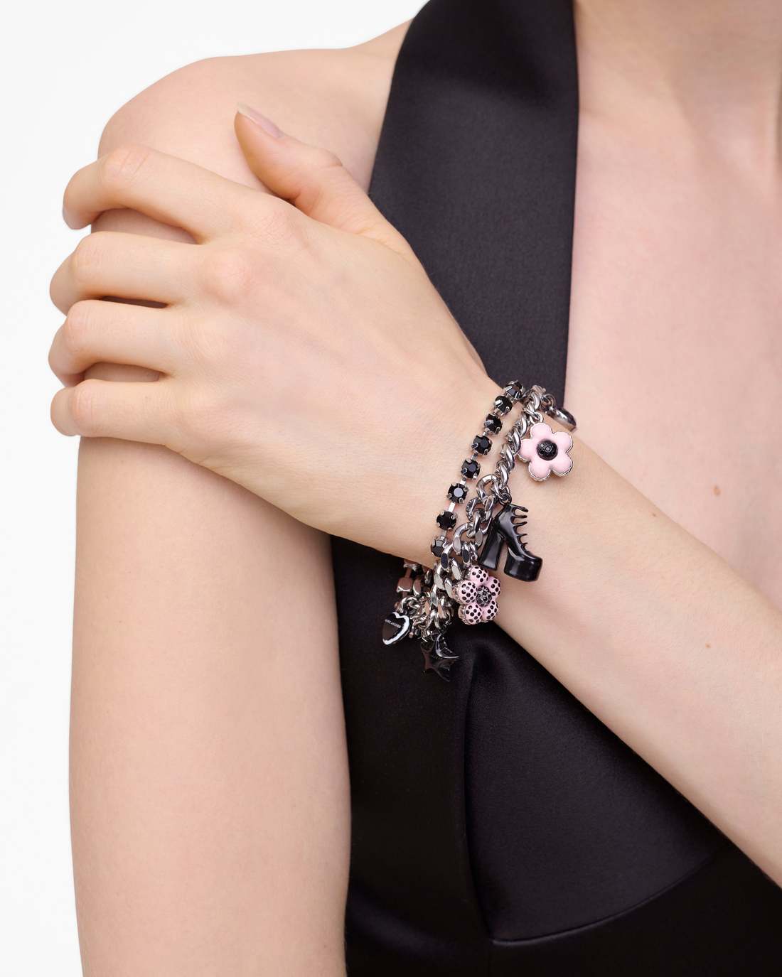The Mini Icon Dot Charm Bracelet Silver/Multi - Marc Jacobs