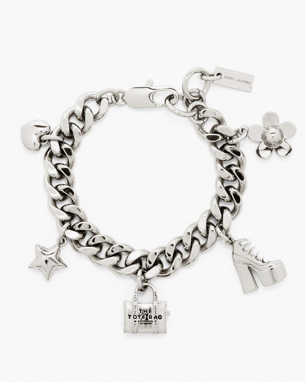 The Mini Icon Charm Bracelet Light Antique Silver - Marc Jacobs