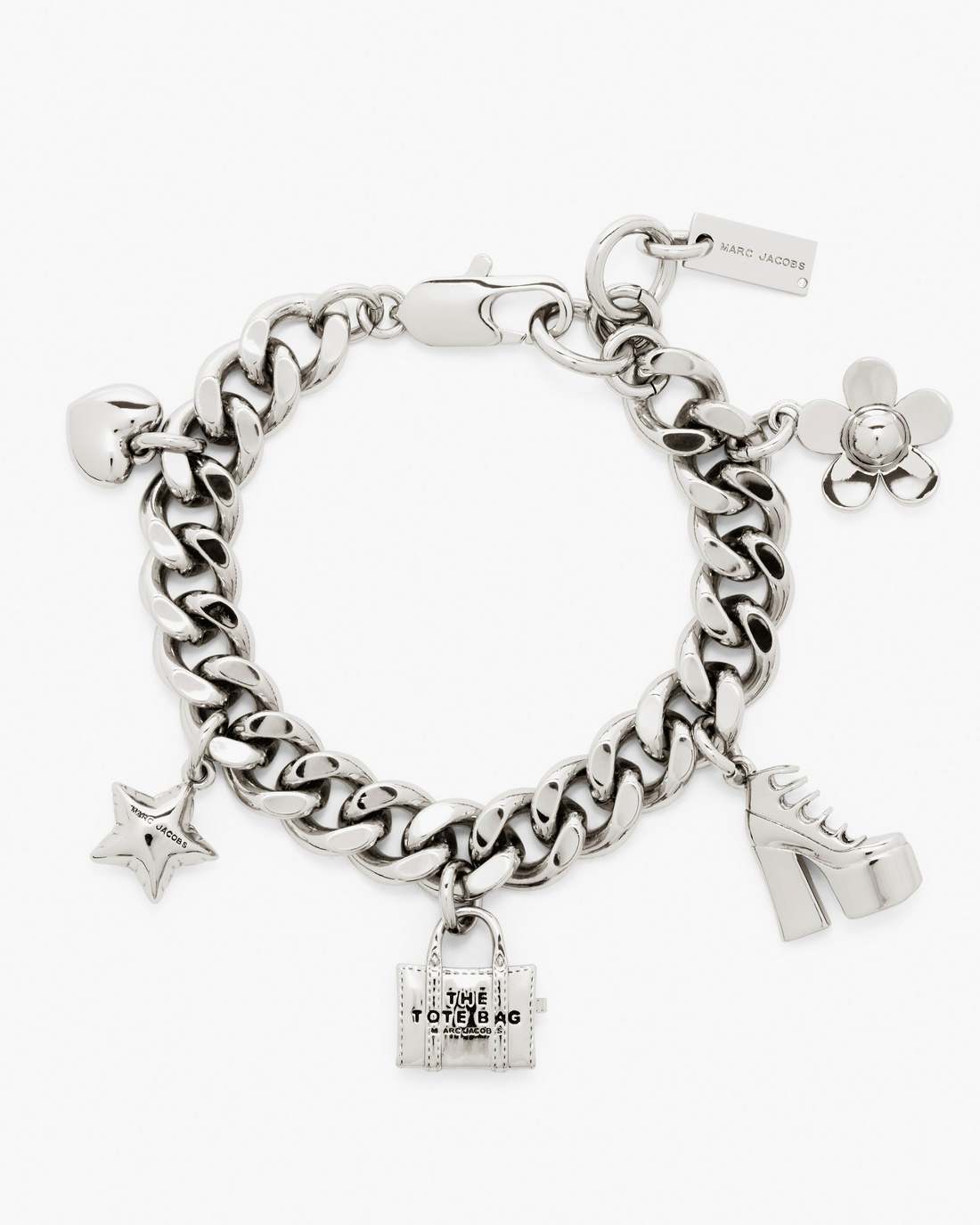 The Mini Icon Charm Bracelet Light Antique Silver - Marc Jacobs