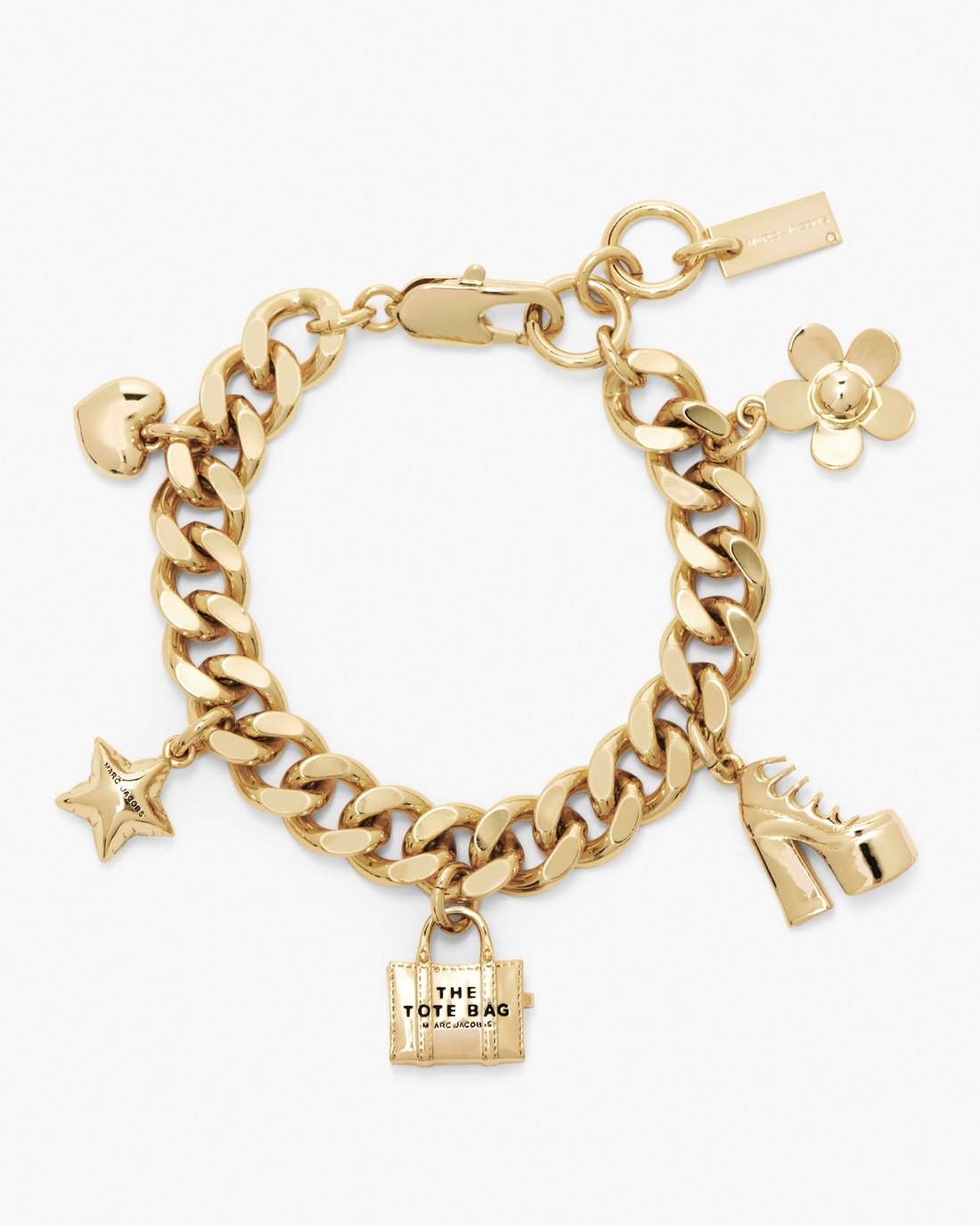 The Mini Icon Charm Bracelet Light Antique Gold - Marc Jacobs