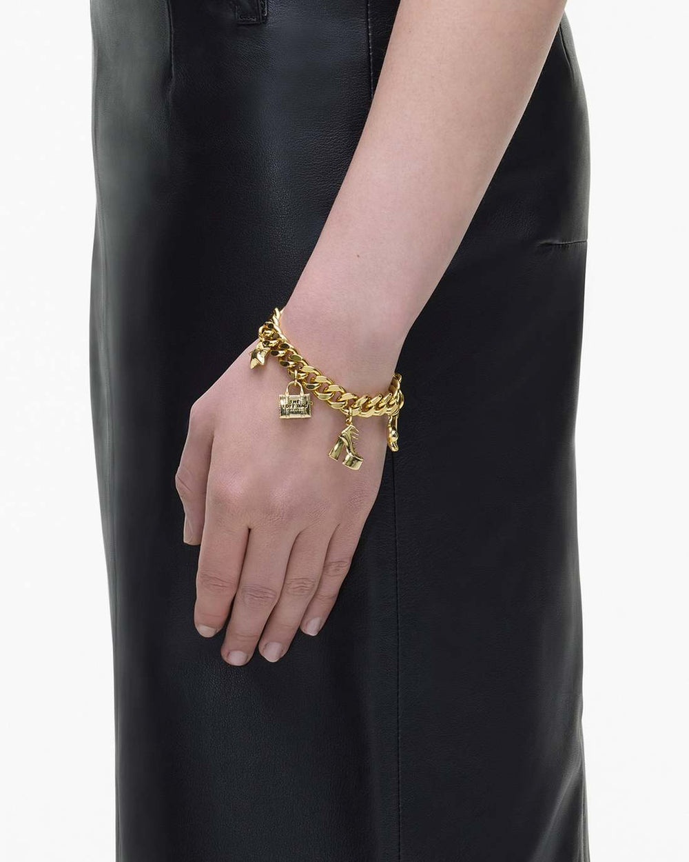 The Mini Icon Charm Bracelet Light Antique Gold - Marc Jacobs