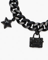 The Pave Mini Icon Charm Bracelet Black/Black Crystal - Marc Jacobs