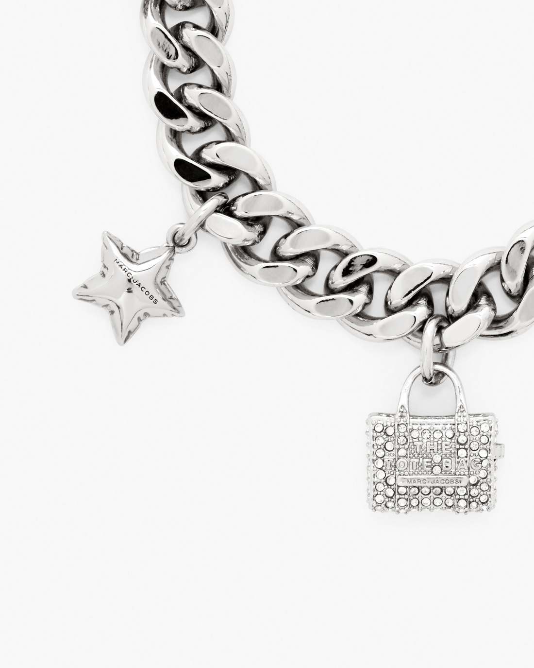 The Pave Mini Icon Charm Bracelet Silver/Crystal - Marc Jacobs