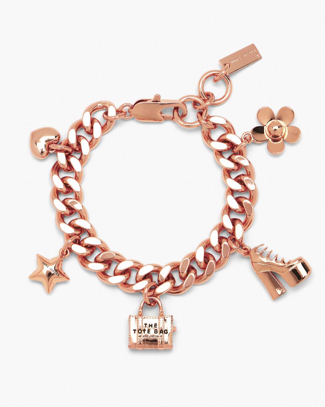 The Mini Icon Charm Bracelet Antique Rose Gold - Marc Jacobs