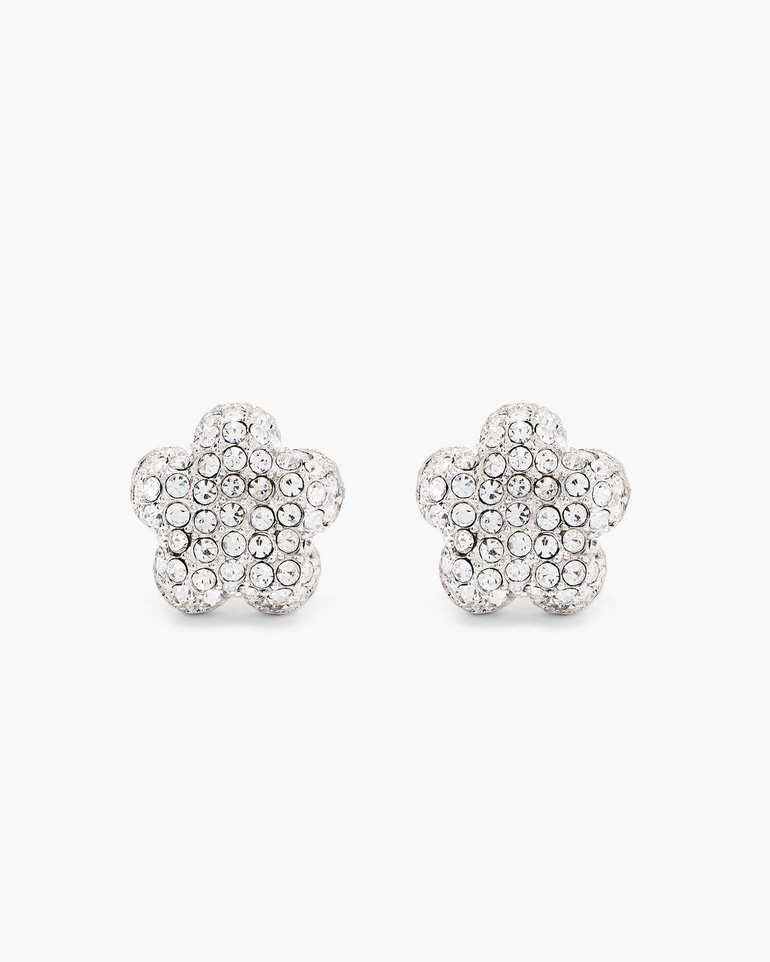 The Daisy Pave Stud Earrings Silver/Crystal - Marc Jacobs