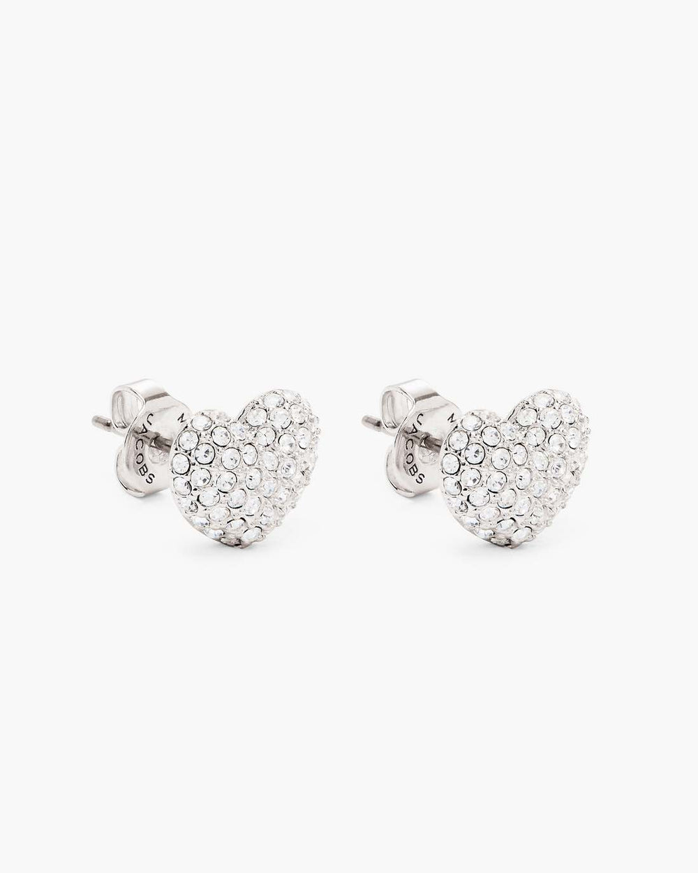 The Heart Pave Earrings Silver/Crystal - Marc Jacobs