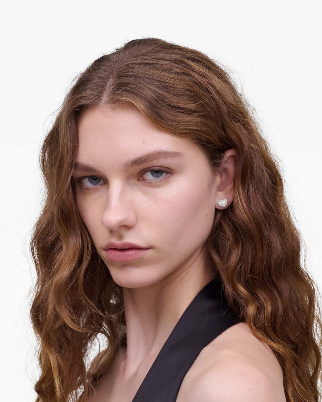 The Heart Pave Earrings Silver/Crystal - Marc Jacobs