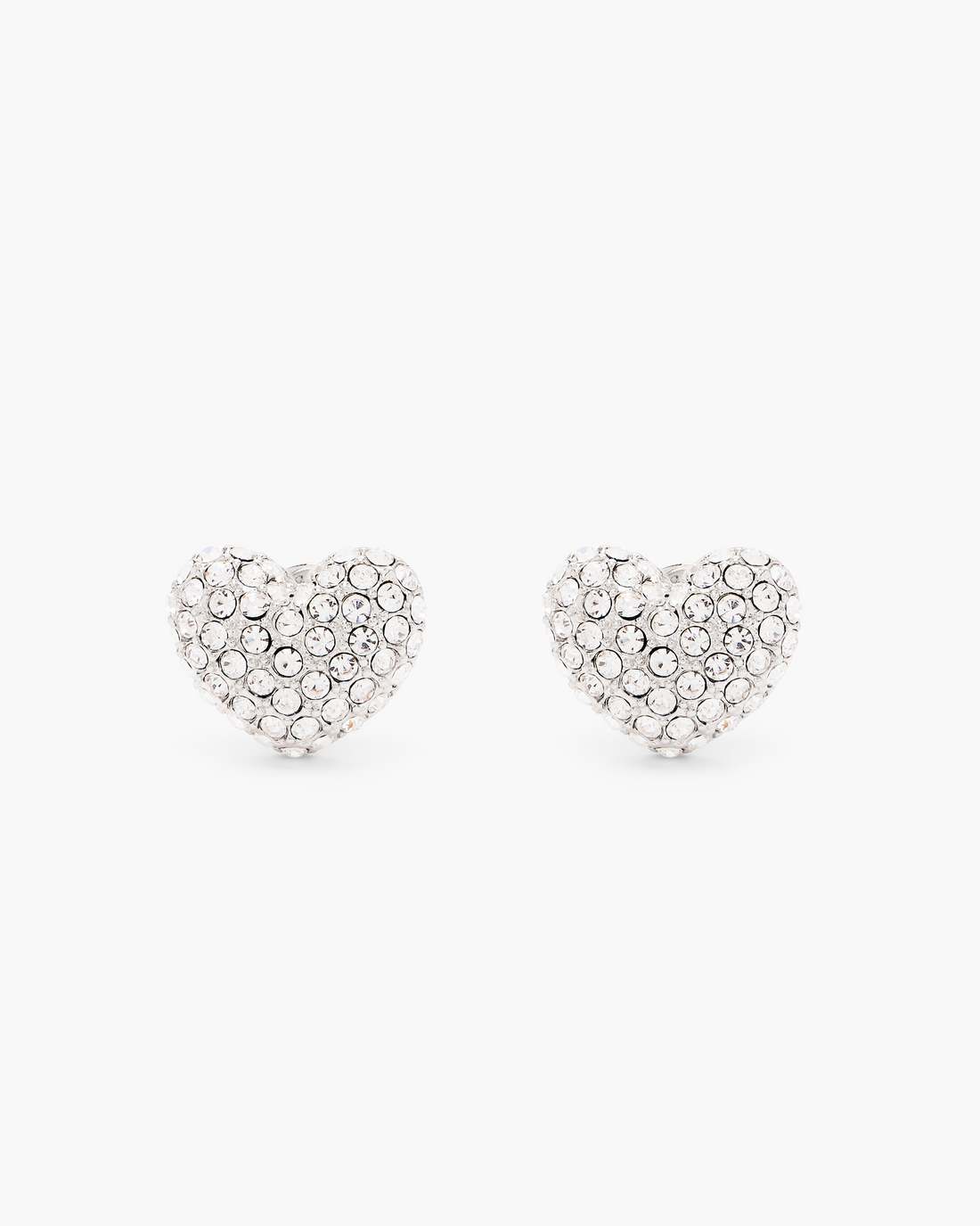 The Heart Pave Earrings Silver/Crystal - Marc Jacobs