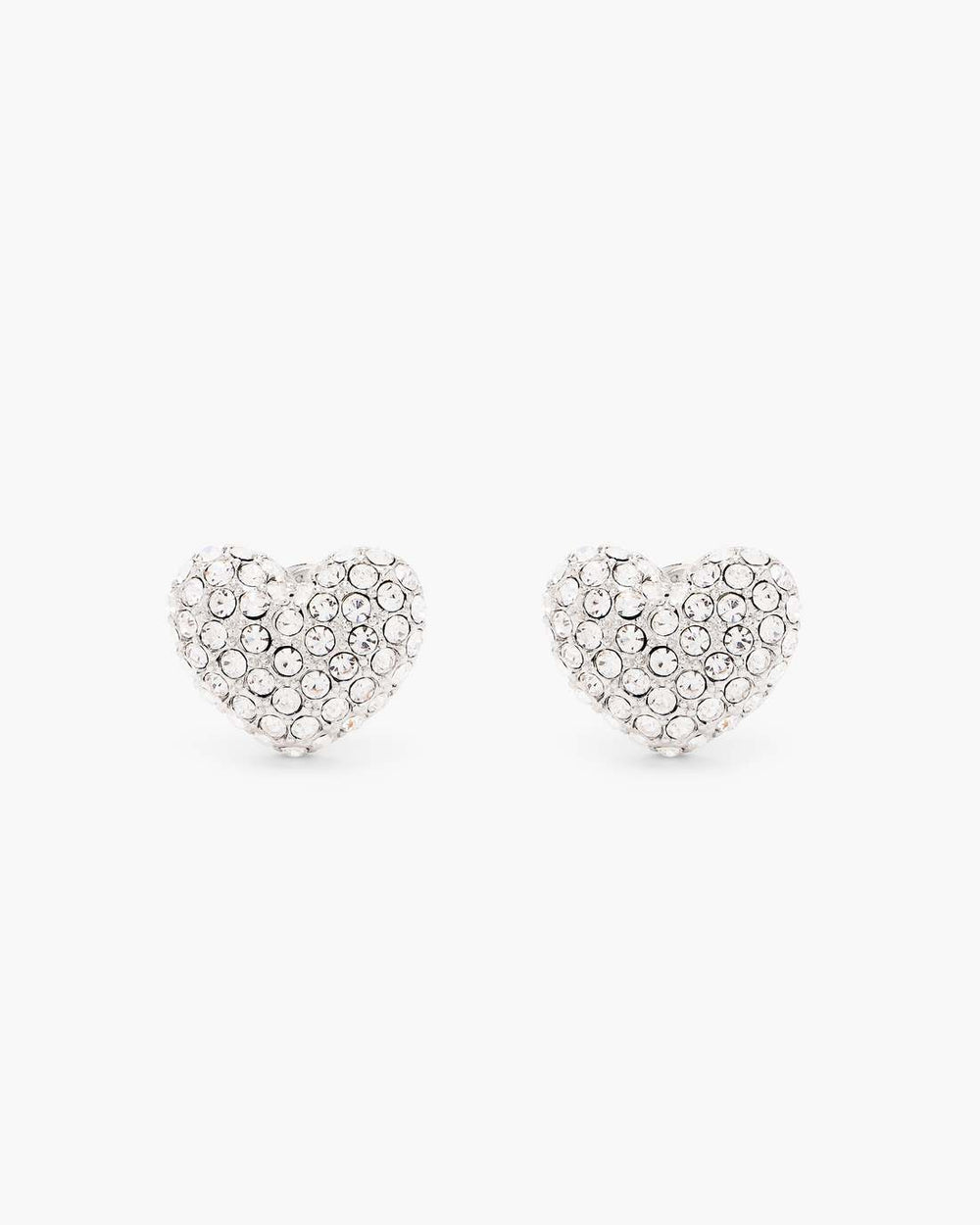 The Heart Pave Earrings Silver/Crystal - Marc Jacobs