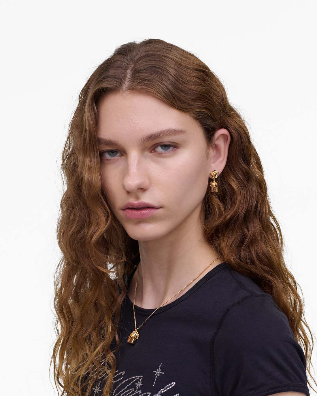 The Mini Icon Daisy Earrings Gold - Marc Jacobs