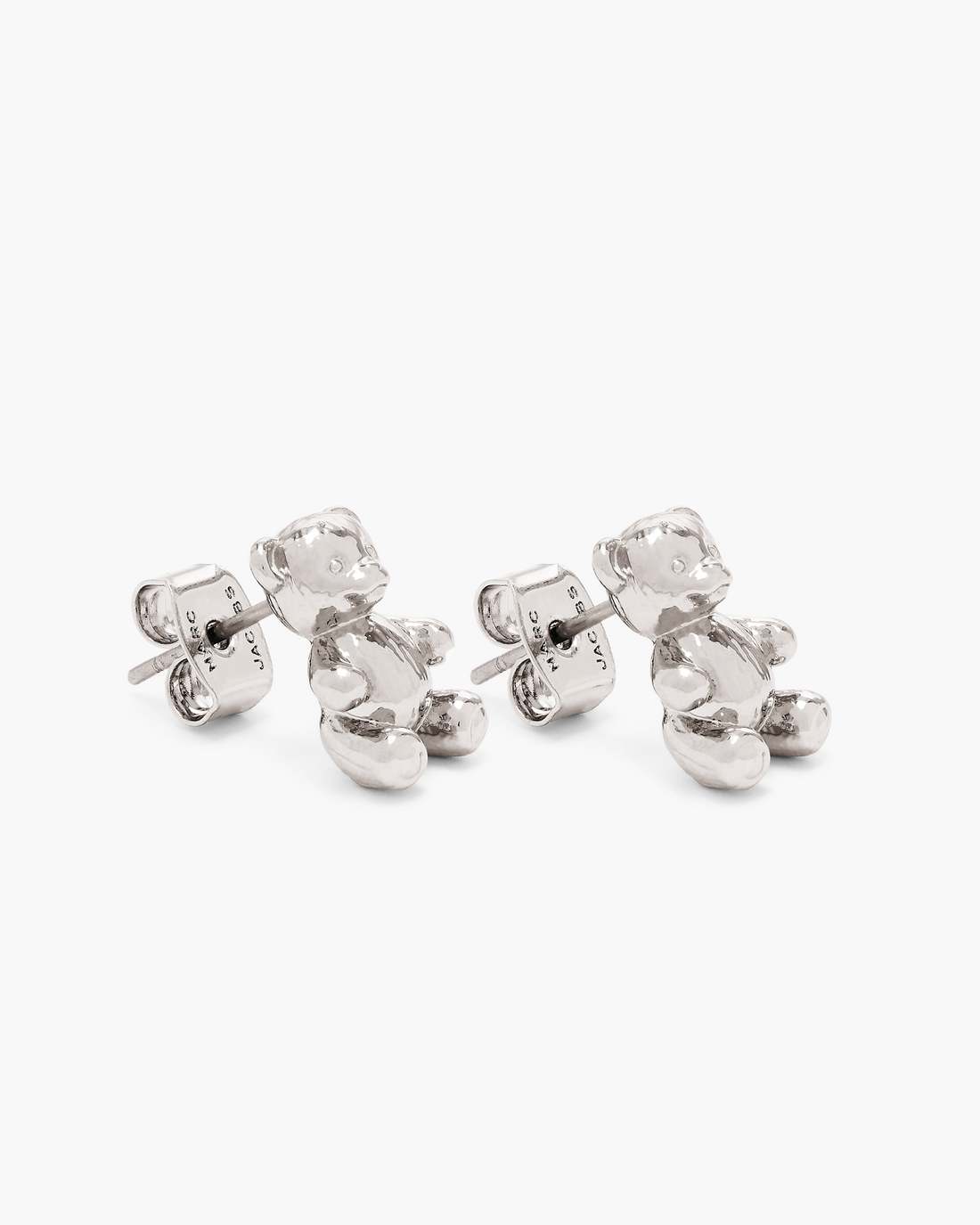 The Teddy Bear Stud Earrings Light Antique Silver - Marc Jacobs
