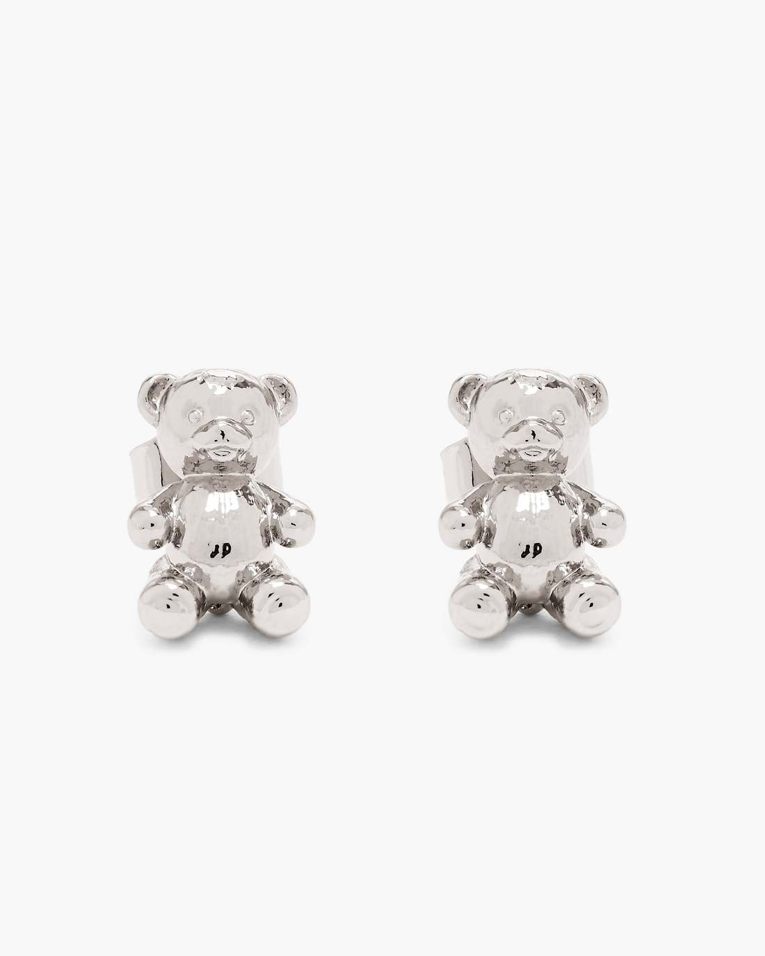 The Teddy Bear Stud Earrings Light Antique Silver - Marc Jacobs