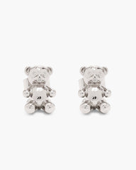 The Teddy Bear Stud Earrings Light Antique Silver - Marc Jacobs