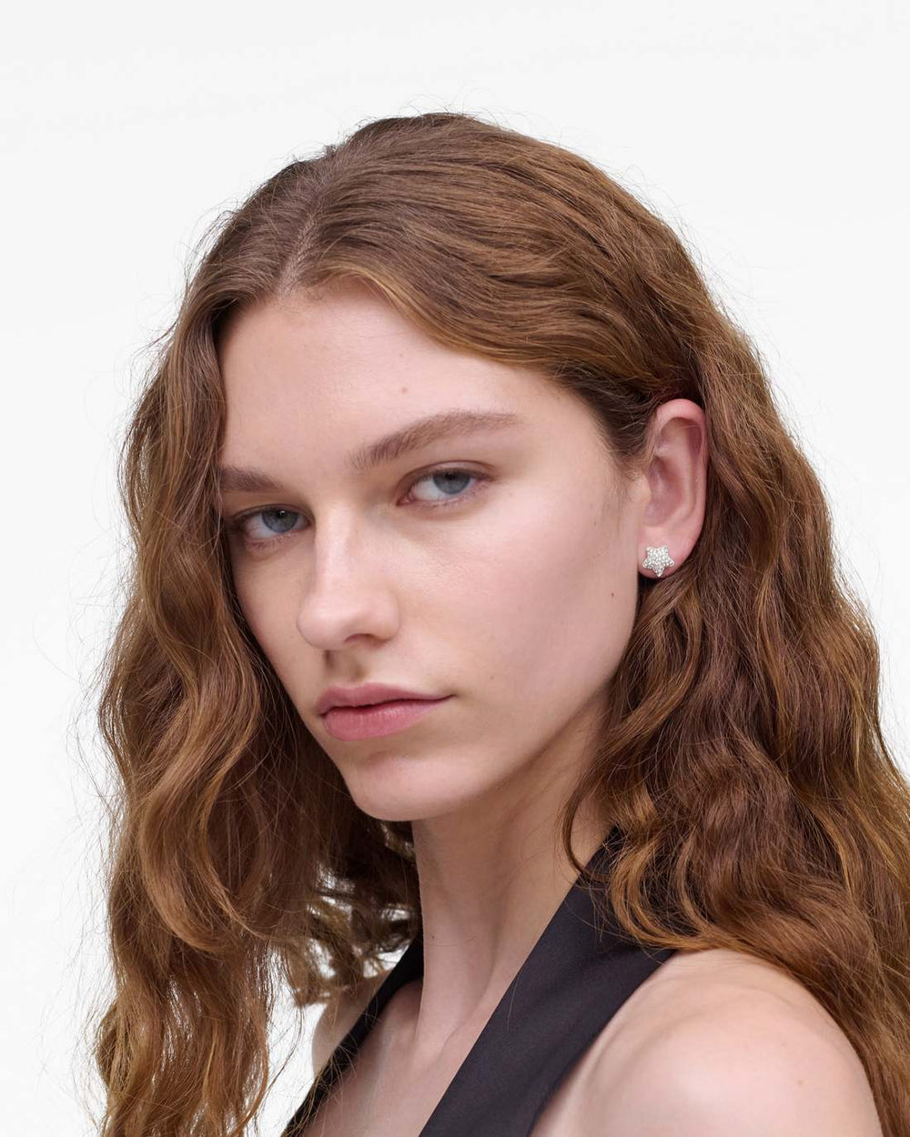 The Star Pave Stud Earrings Silver/Crystal - Marc Jacobs