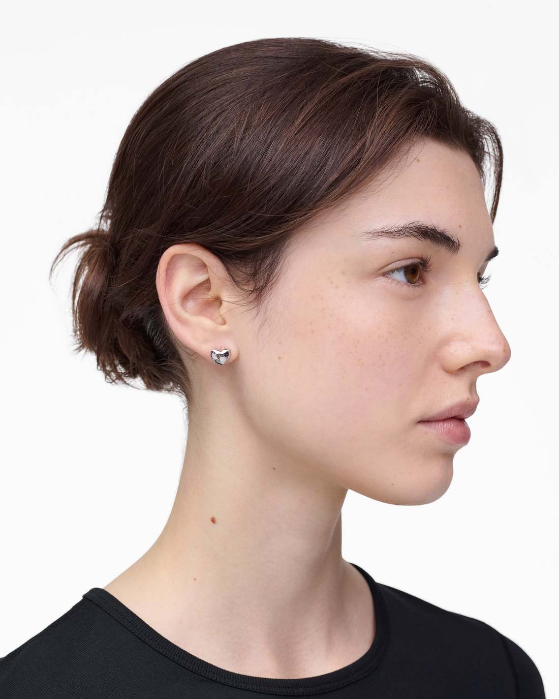 The Heart Balloon Stud Earrings Light Antique Silver - Marc Jacobs
