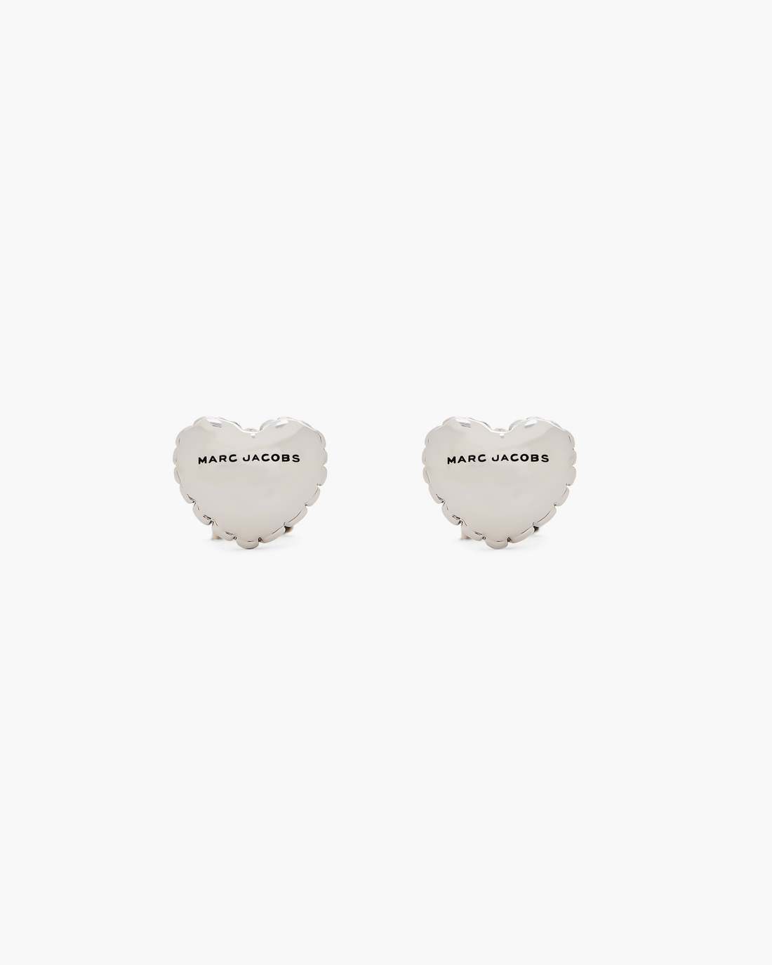 The Heart Balloon Stud Earrings Light Antique Silver - Marc Jacobs