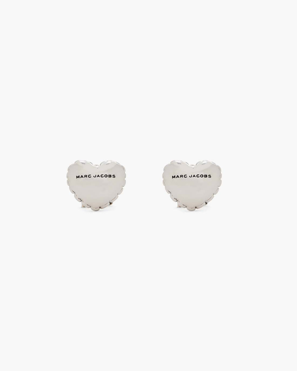 The Heart Balloon Stud Earrings Light Antique Silver - Marc Jacobs