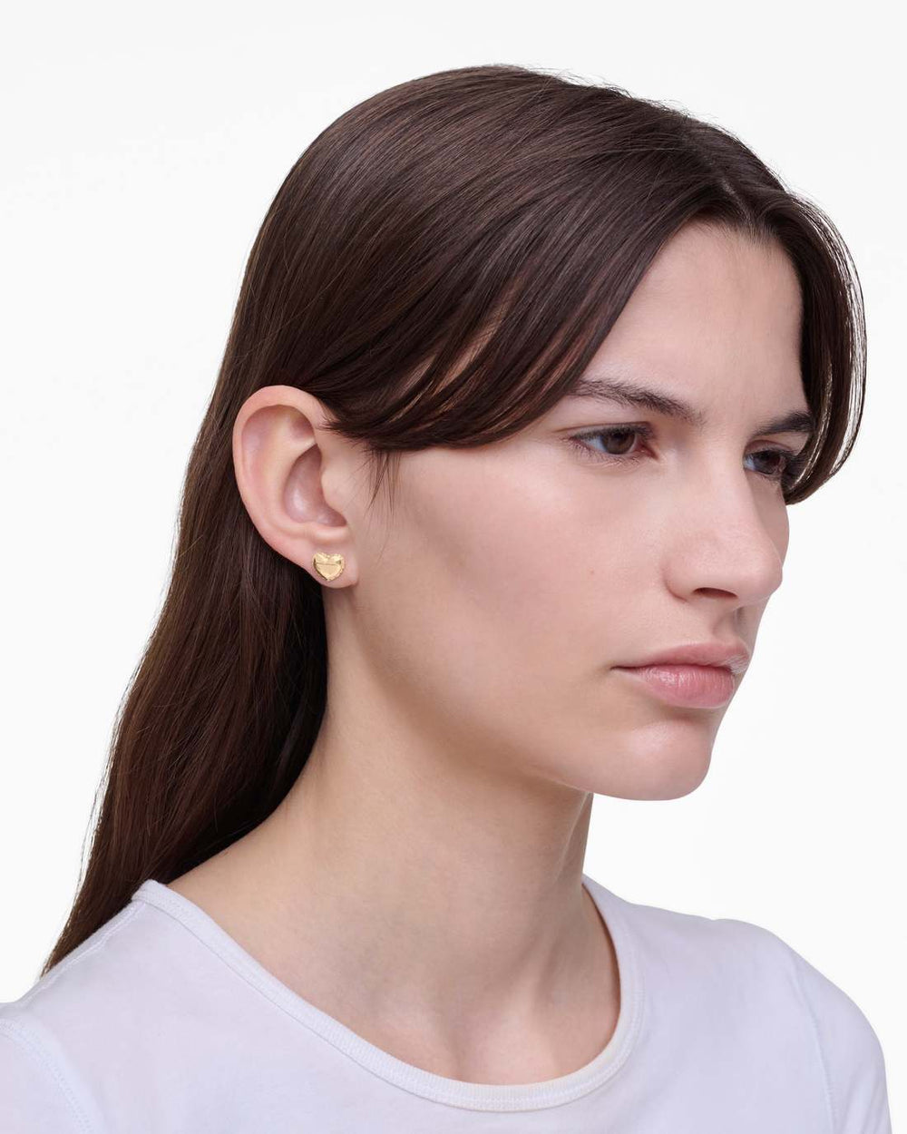 The Heart Balloon Stud Earrings Light Antique Gold - Marc Jacobs