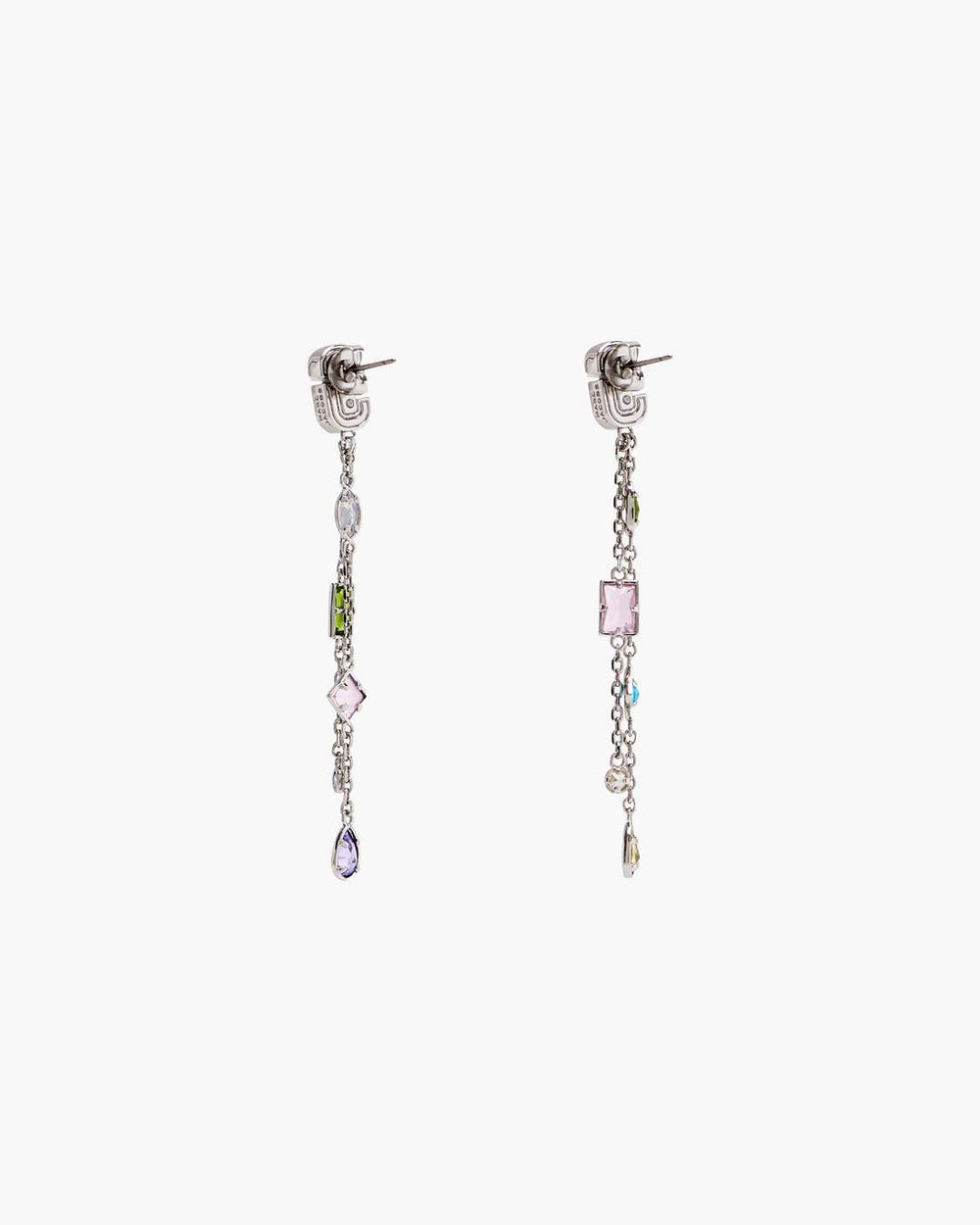 The J Marc Luxe Gem Linear Earrings Silver/Multi - Marc Jacobs