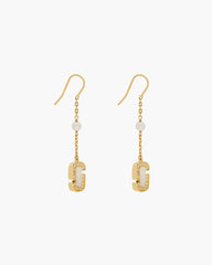 The J Marc Luxe Linear Earrings Gold/Crystal - Marc Jacobs