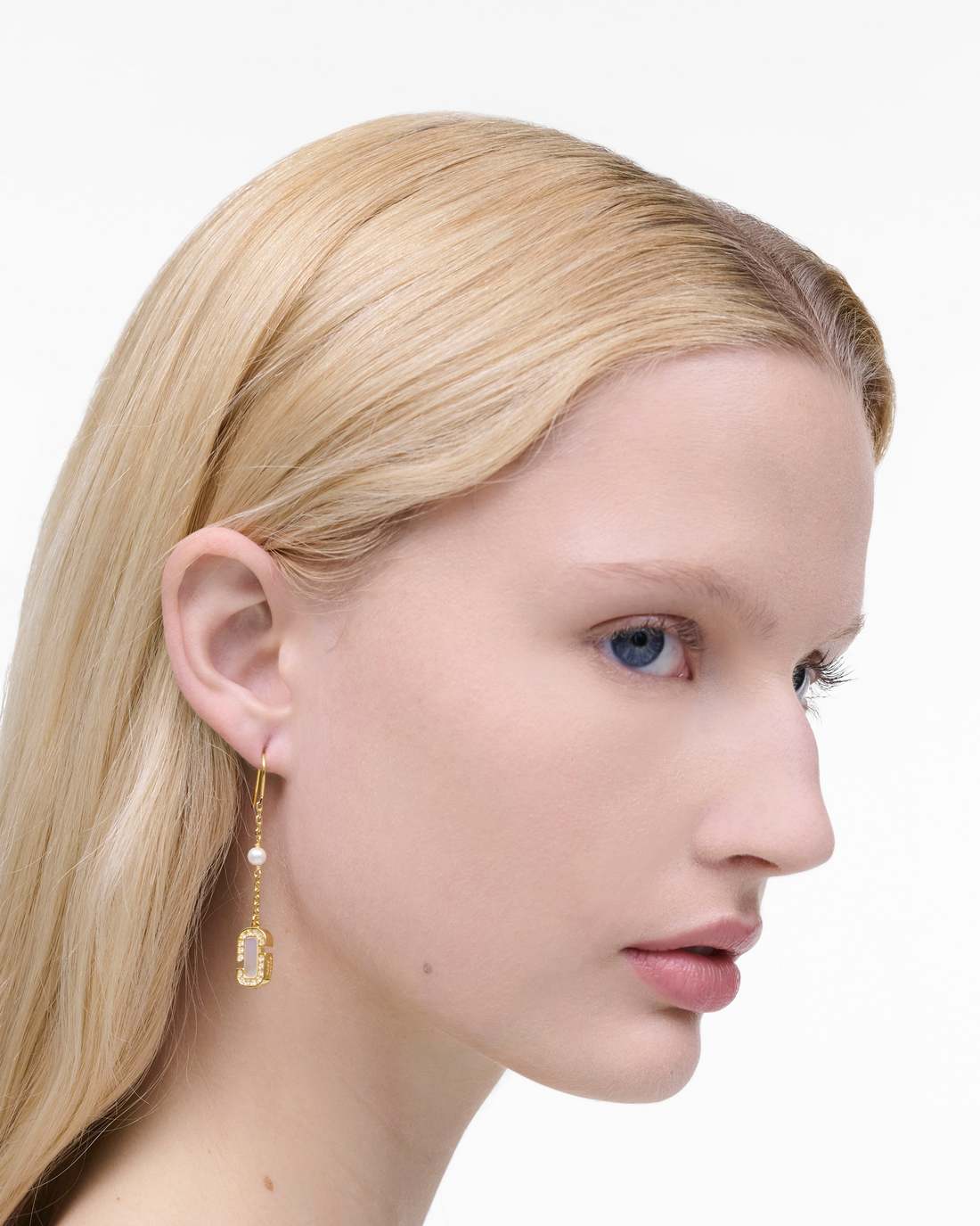 The J Marc Luxe Linear Earrings Gold/Crystal - Marc Jacobs