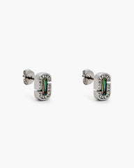 The J Marc Luxe Abalone Earrings Silver/Crystal - Marc Jacobs