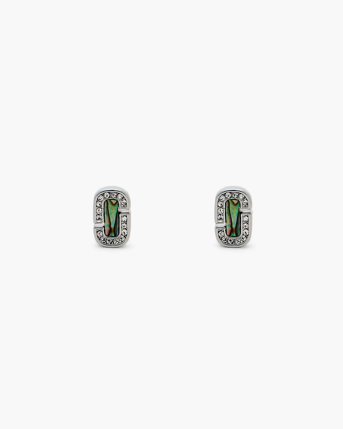 The J Marc Luxe Abalone Earrings Silver/Crystal - Marc Jacobs