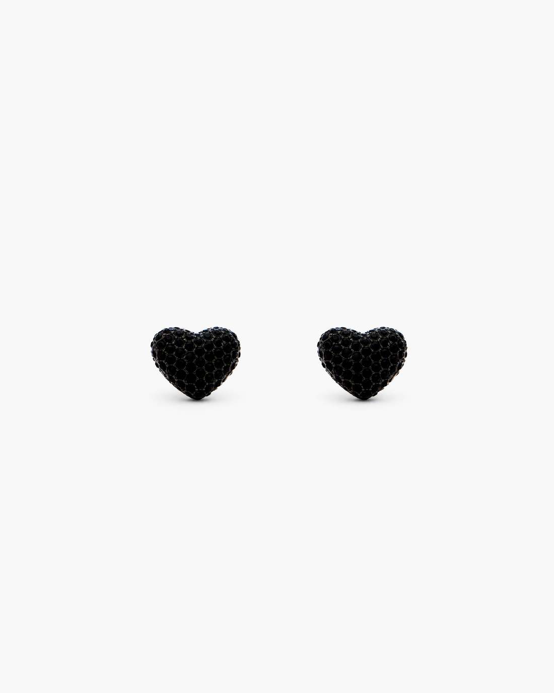 The Heart Balloon Pave Earrings Black/Black Crystal - Marc Jacobs