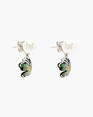 Hattie Stewart X Marc Jacobs Butterfly Pearl Earrings Silver/Multi - Marc Jacobs