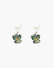 Hattie Stewart X Marc Jacobs Butterfly Pearl Earrings Silver/Multi - Marc Jacobs