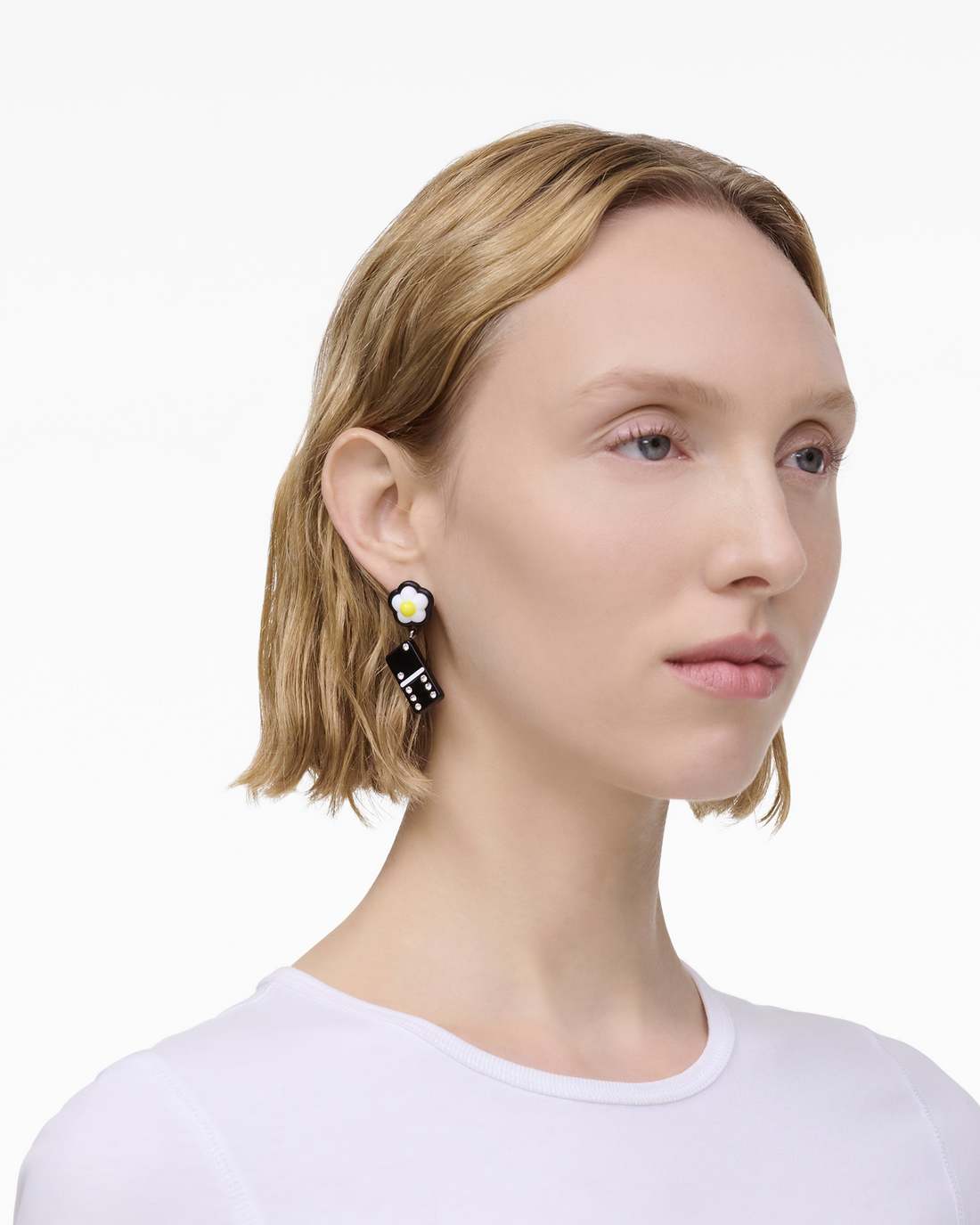 The Sticker Charm Earrings Silver Multi - Marc Jacobs