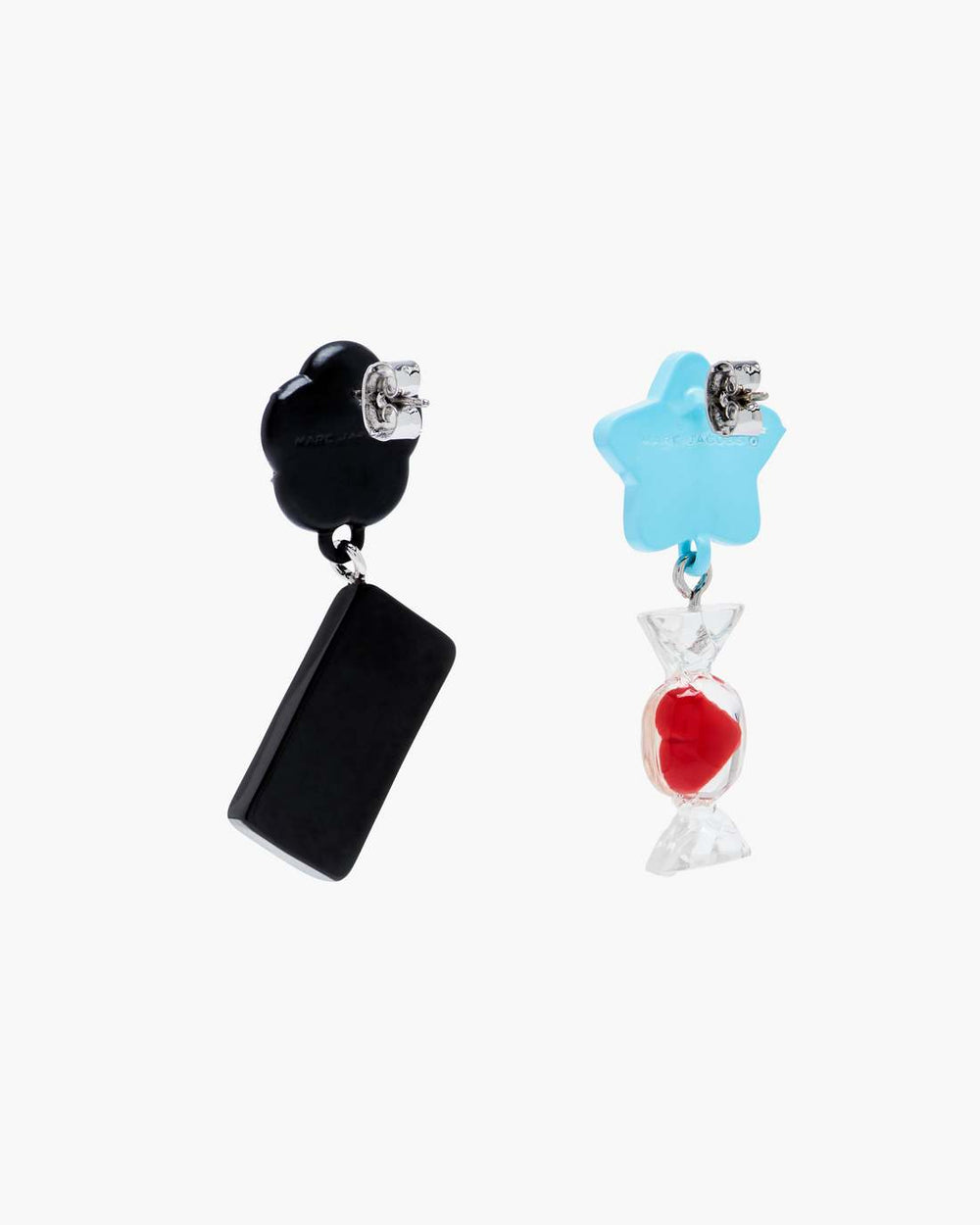 The Sticker Charm Earrings Silver Multi - Marc Jacobs