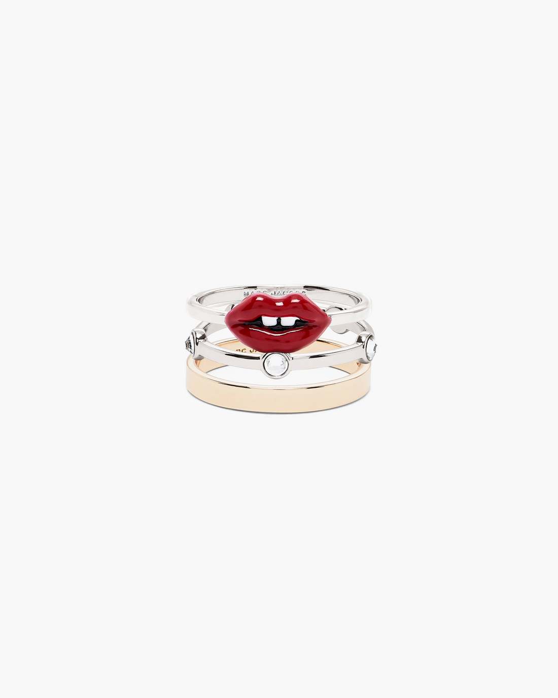 The Lips Ring Set Gold/Silver - Marc Jacobs