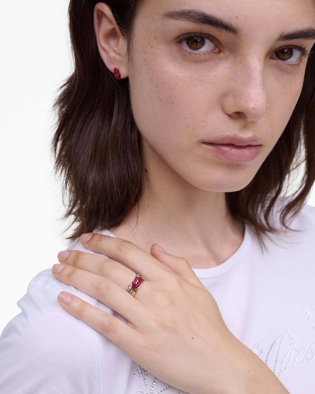 The Lips Ring Set Gold/Silver - Marc Jacobs