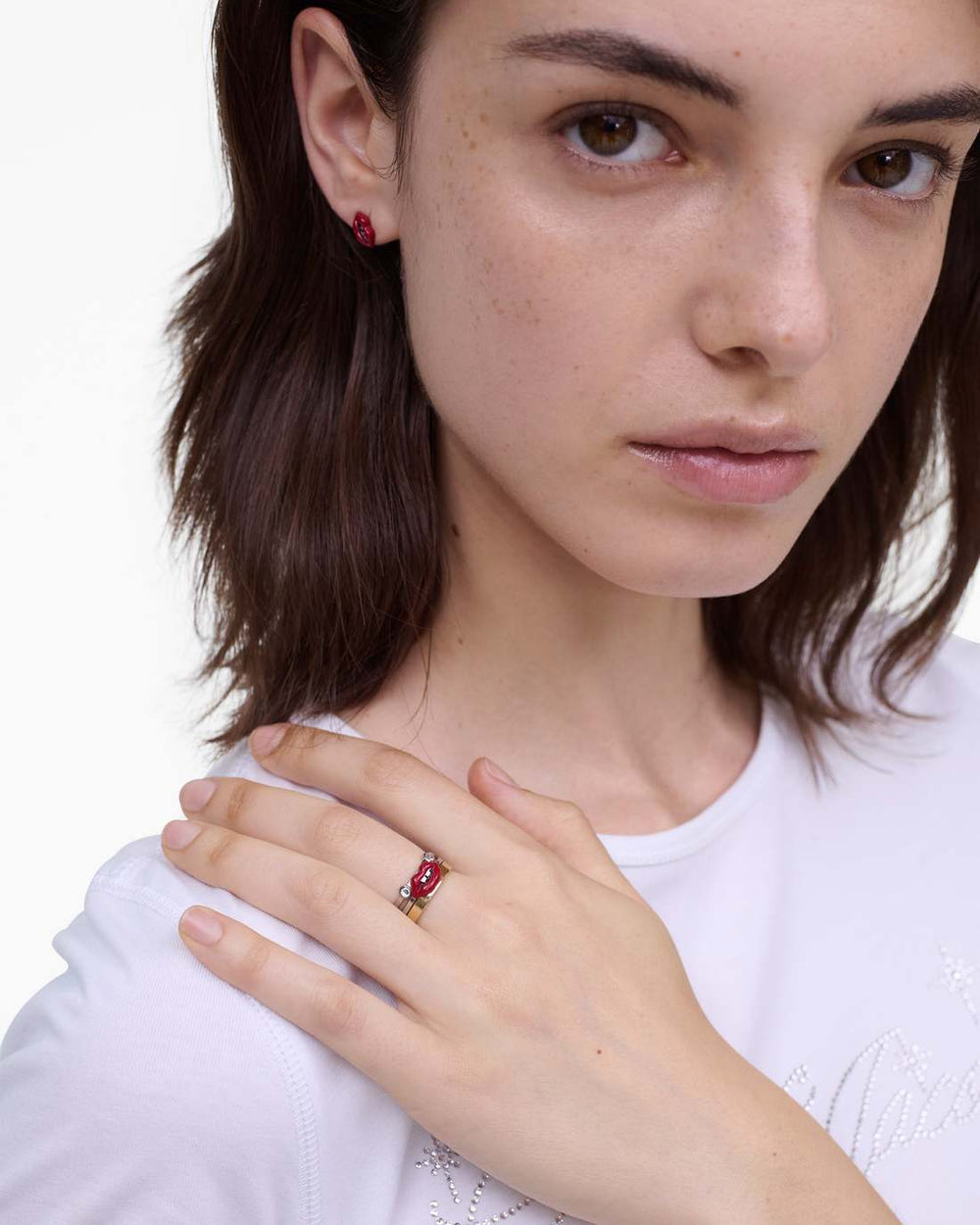 The Lips Ring Set Gold/Silver - Marc Jacobs