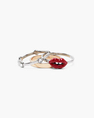 The Lips Ring Set Gold/Silver - Marc Jacobs