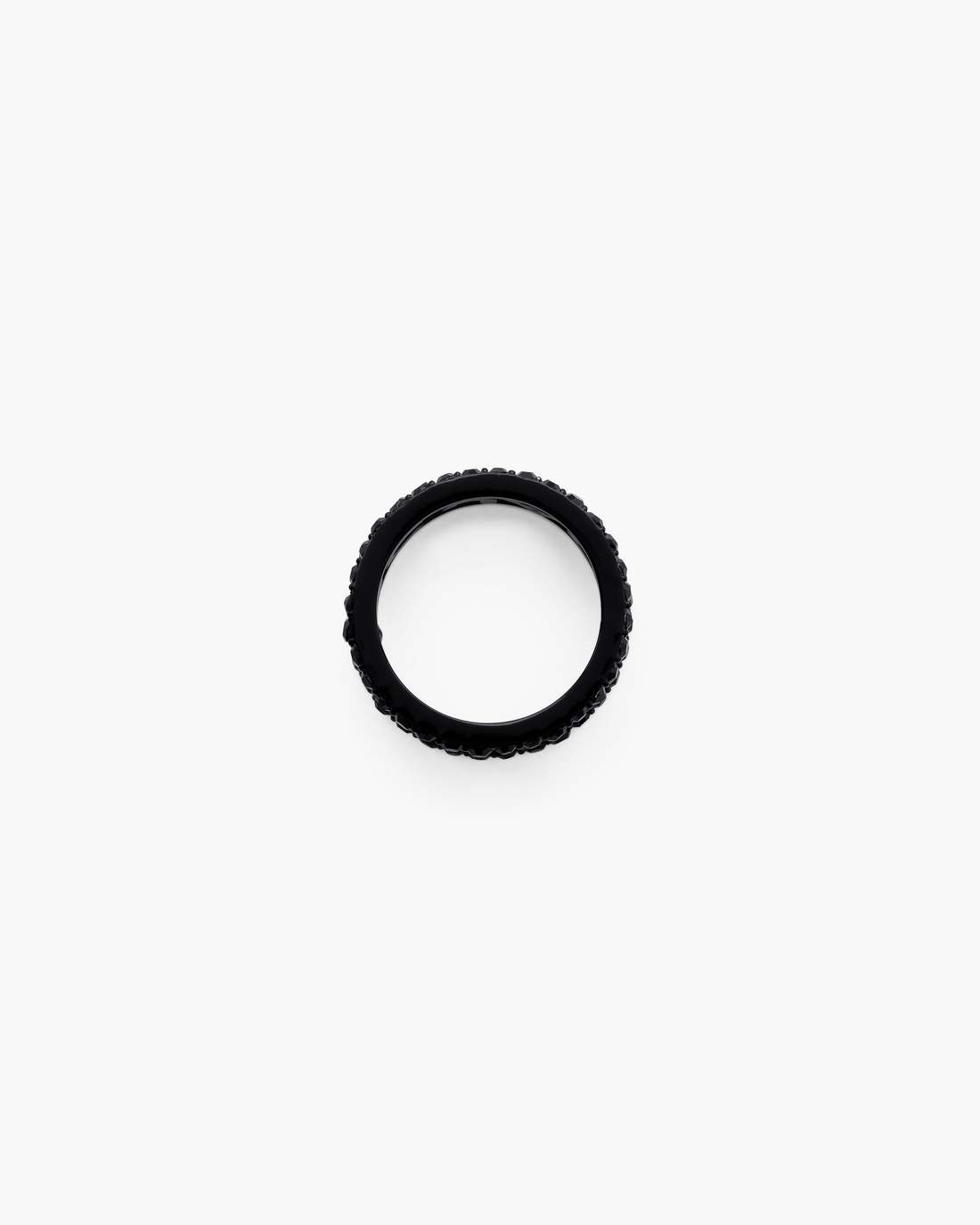 The Monogram Pave Ring Black/Black Crystal - Marc Jacobs