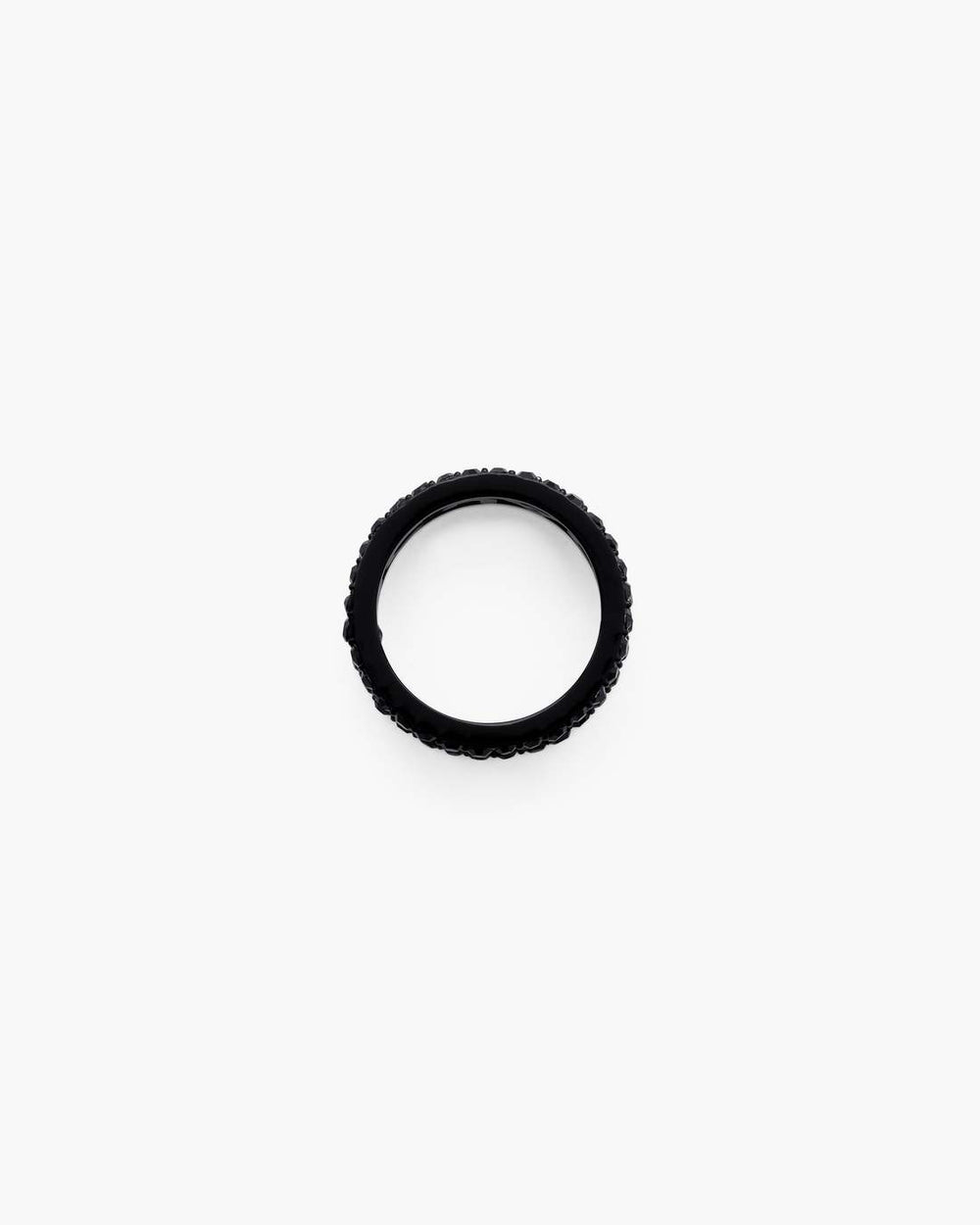 The Monogram Pave Ring Black/Black Crystal - Marc Jacobs