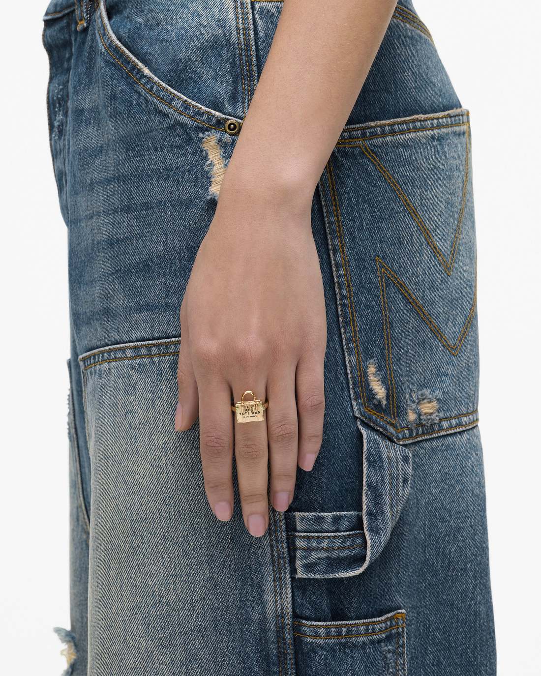 The Tote Bag Ring Light Antique Gold - Marc Jacobs