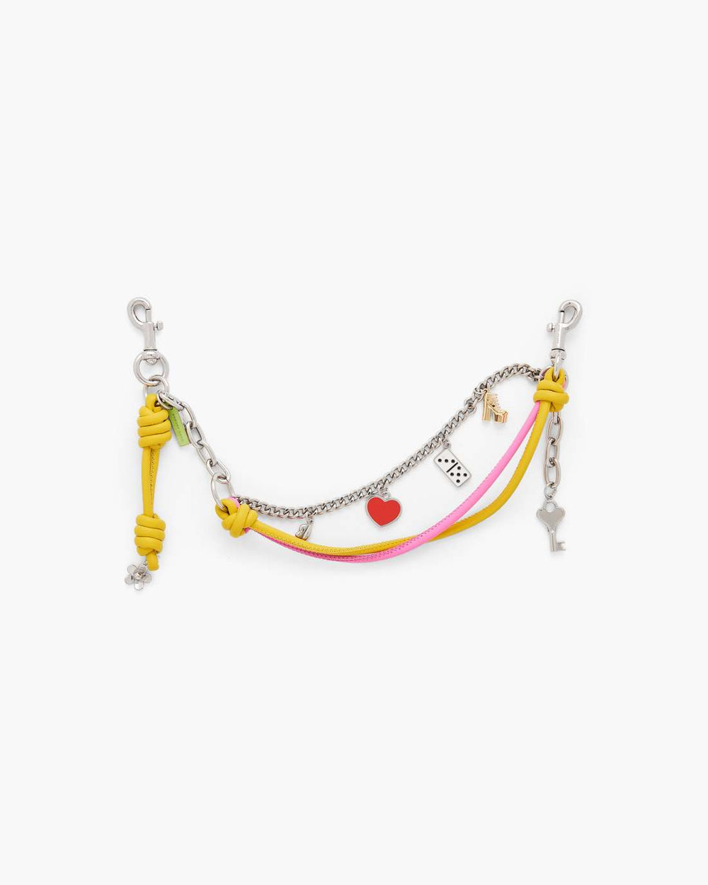 The Mini Icon Chain Bag Charm Bow Pink Multi - Marc Jacobs