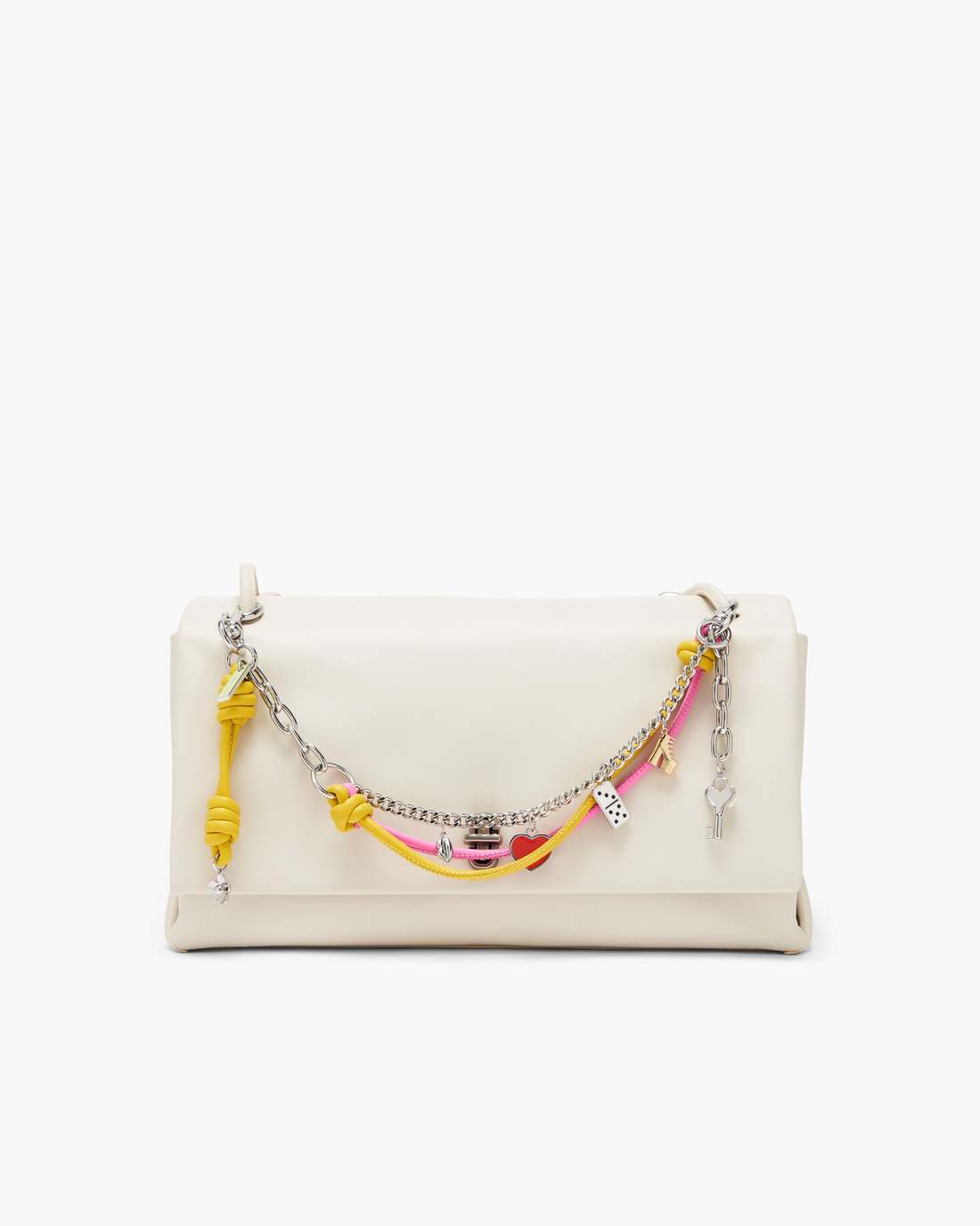 The Mini Icon Chain Bag Charm Bow Pink Multi - Marc Jacobs