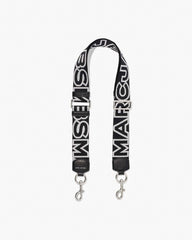 The Outline Logo Webbing Strap Black/Silver - Marc Jacobs