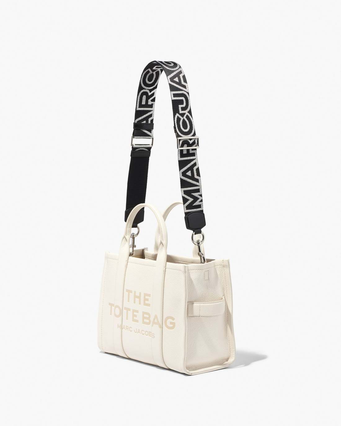 The Outline Logo Webbing Strap Black/Silver - Marc Jacobs