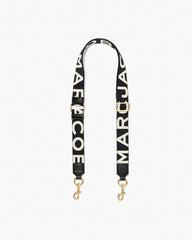 The Thin Logo Webbing Strap Black/White - Marc Jacobs